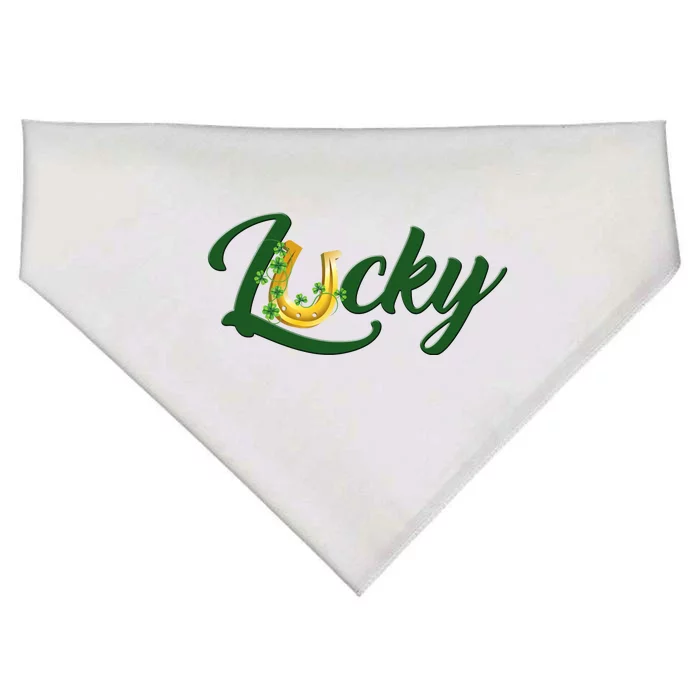 Horseshoe Lucky St Patrick's Day USA-Made Doggie Bandana