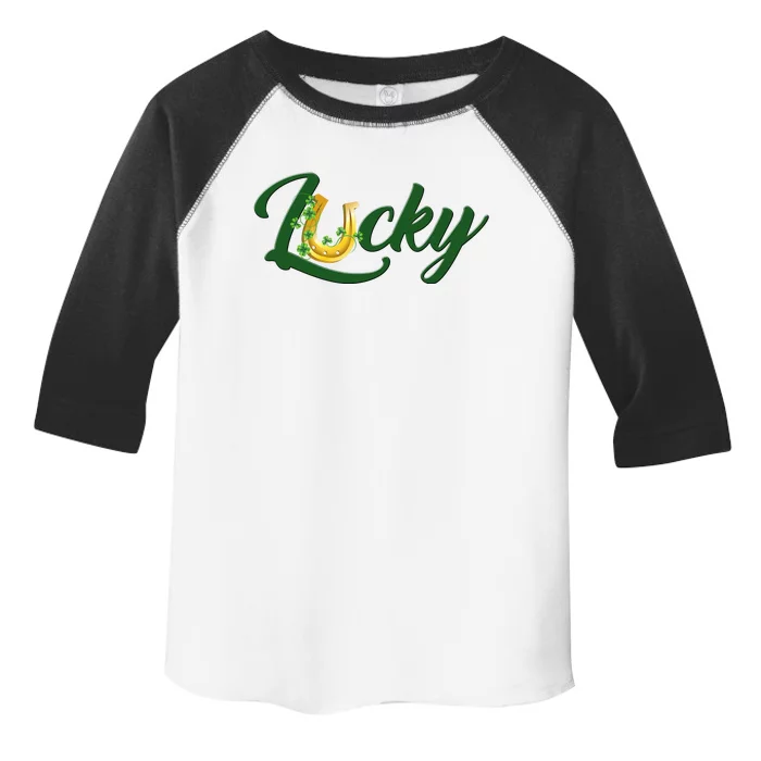 Horseshoe Lucky St Patrick's Day Toddler Fine Jersey T-Shirt