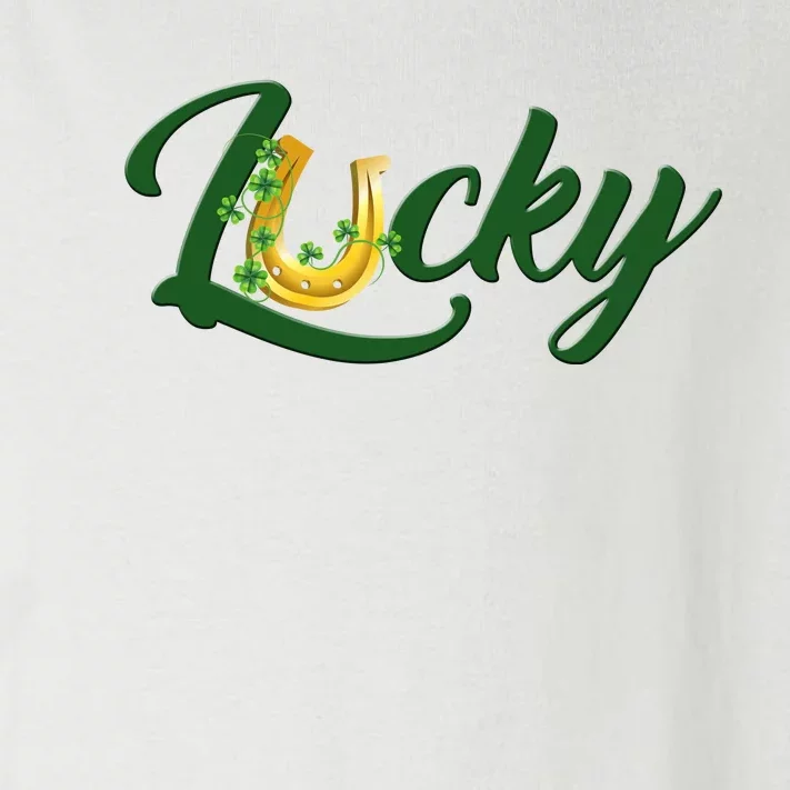 Horseshoe Lucky St Patrick's Day Toddler Long Sleeve Shirt