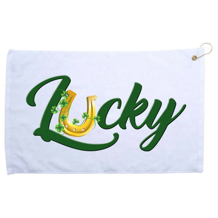 Horseshoe Lucky St Patrick's Day Grommeted Golf Towel