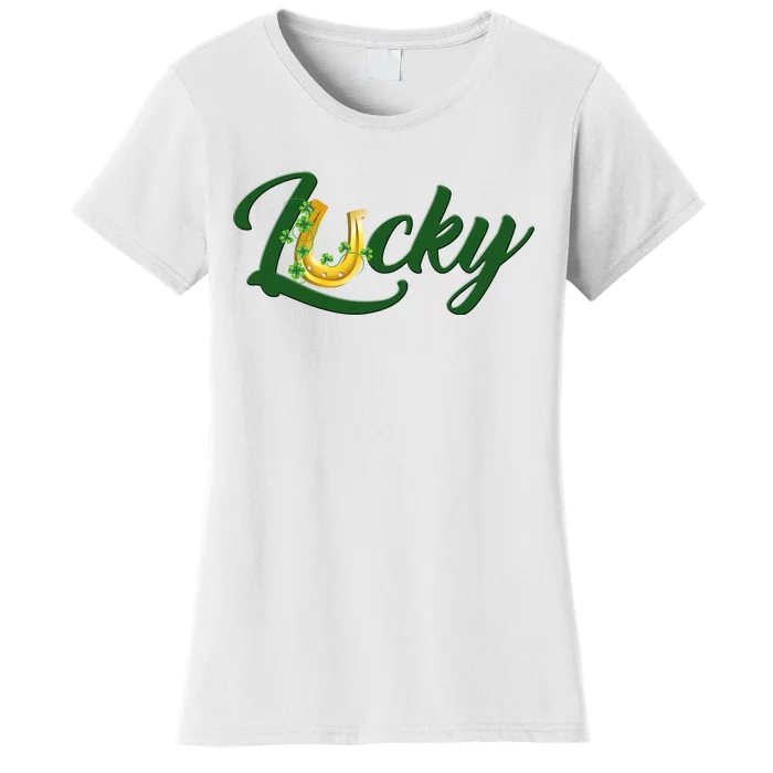 Horseshoe Lucky St Patrick's Day Women's T-Shirt