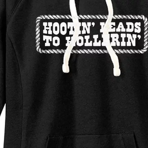 Hootin Leads To Hollerin Groovy Women's Fleece Hoodie