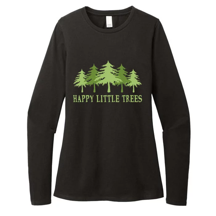 Happy Little Trees Womens CVC Long Sleeve Shirt