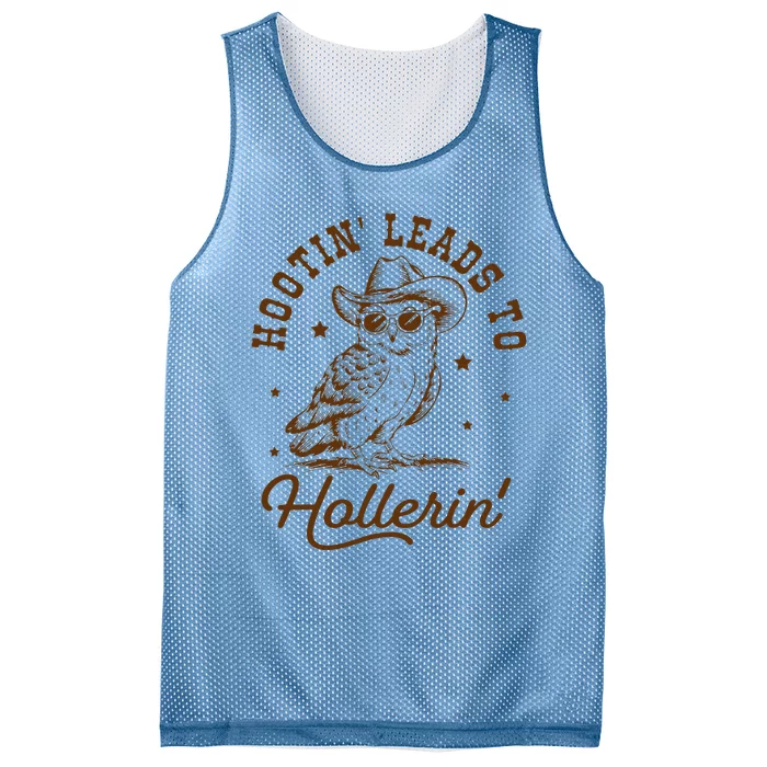 Hootin Leads To Hollerin Owl Cow Mesh Reversible Basketball Jersey Tank