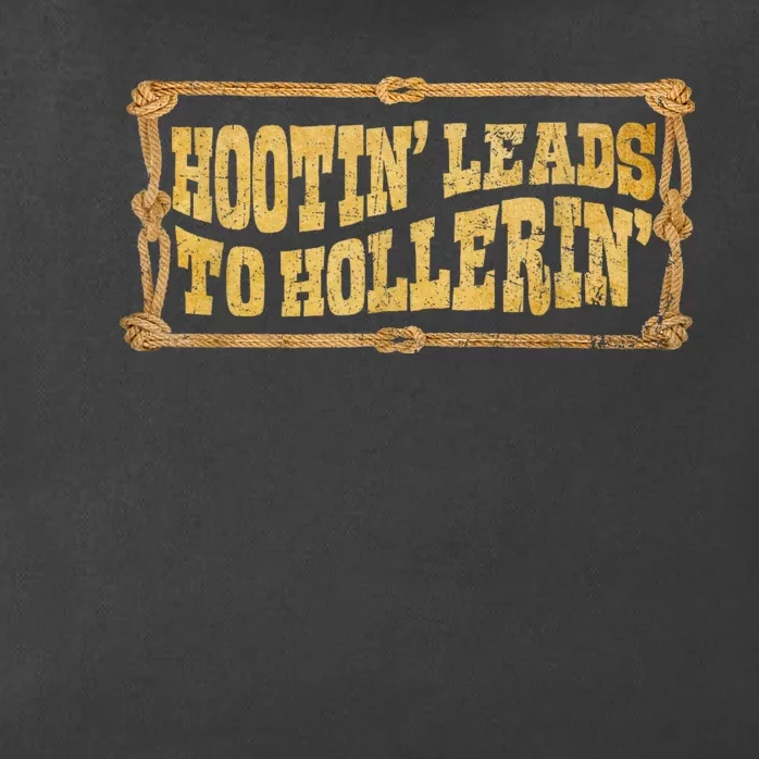 Hootin Leads To Hollerin Groovy Zip Tote Bag