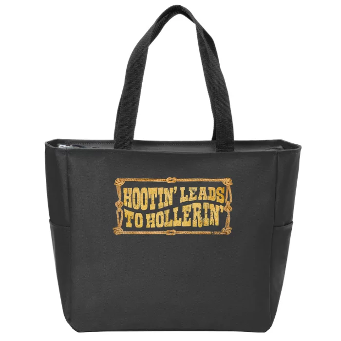 Hootin Leads To Hollerin Groovy Zip Tote Bag