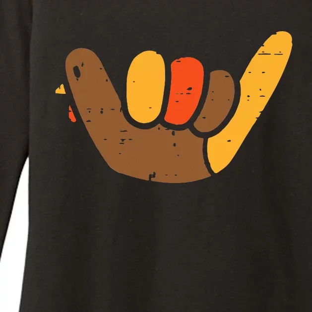 Hang Loose Thanksgiving Day Cool Shaka Sign Fall Autumn Womens CVC Long Sleeve Shirt