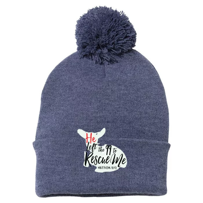 He Left The 99 To Rescue Me Pom Pom 12in Knit Beanie