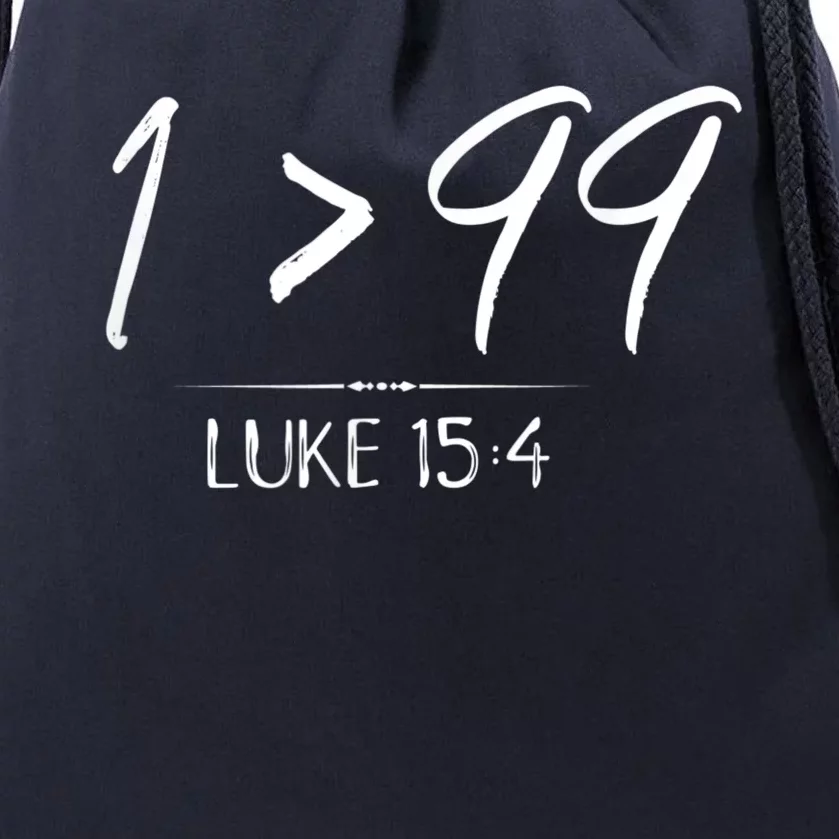 He Left The 99 To Rescue Me Christian Luke Sheep Gift Drawstring Bag