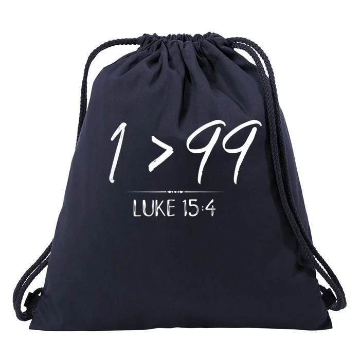 He Left The 99 To Rescue Me Christian Luke Sheep Gift Drawstring Bag