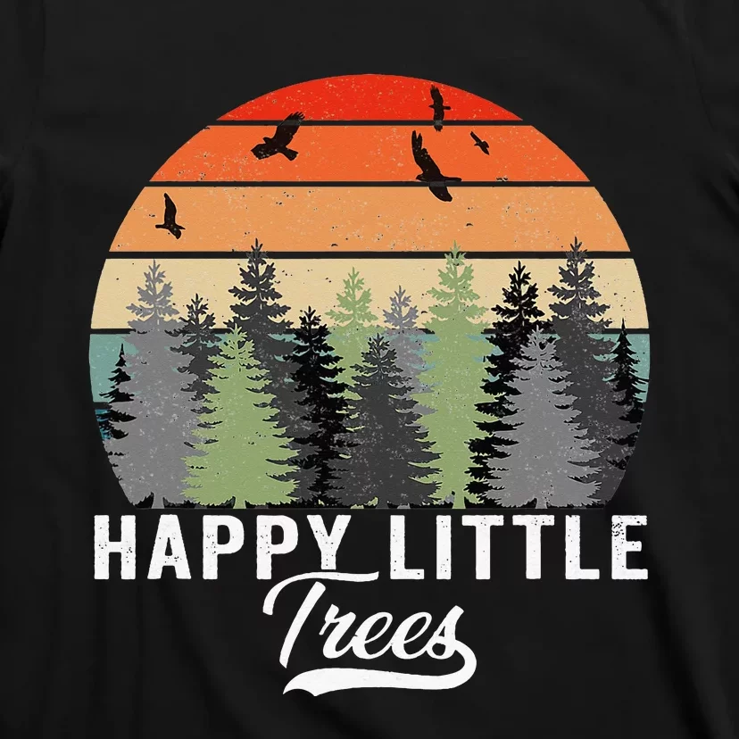 Happy Little Tree Bob Style Forests Earth Day T-Shirt