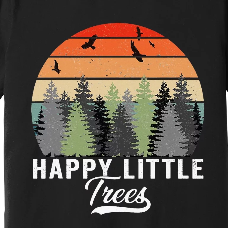 Happy Little Tree Bob Style Forests Earth Day Premium T-Shirt