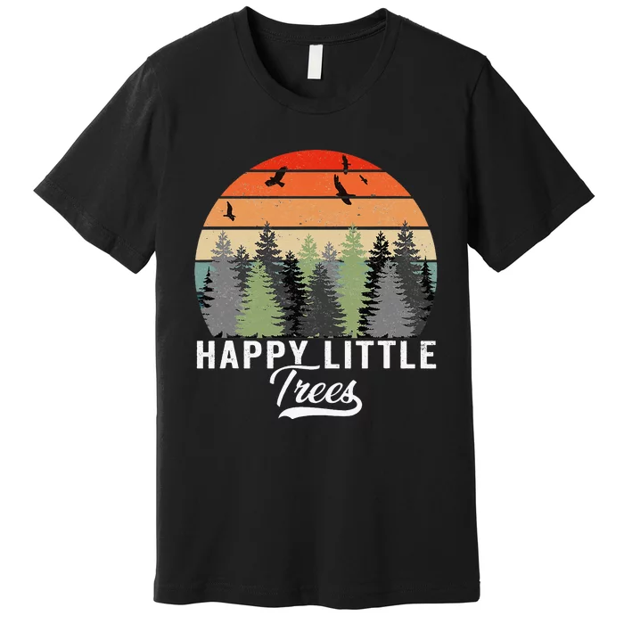 Happy Little Tree Bob Style Forests Earth Day Premium T-Shirt