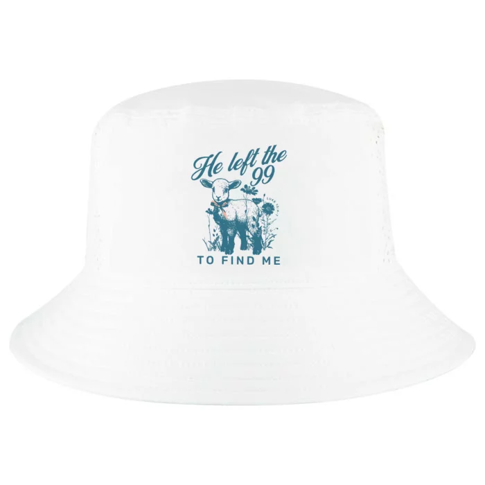 He Left The 99 Bible Verse Faith Based Clothes Minimalis Cool Comfort Performance Bucket Hat