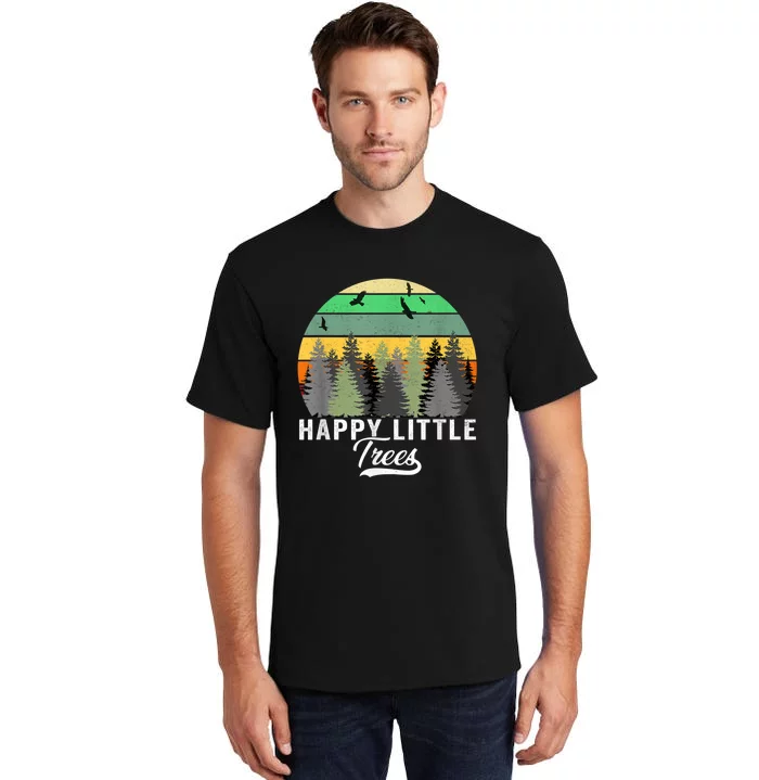 Happy Little Tree Bob Style Vintage Forests Earth Day Tall T-Shirt