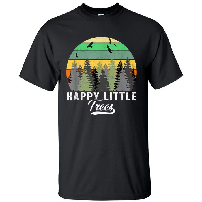 Happy Little Tree Bob Style Vintage Forests Earth Day Tall T-Shirt