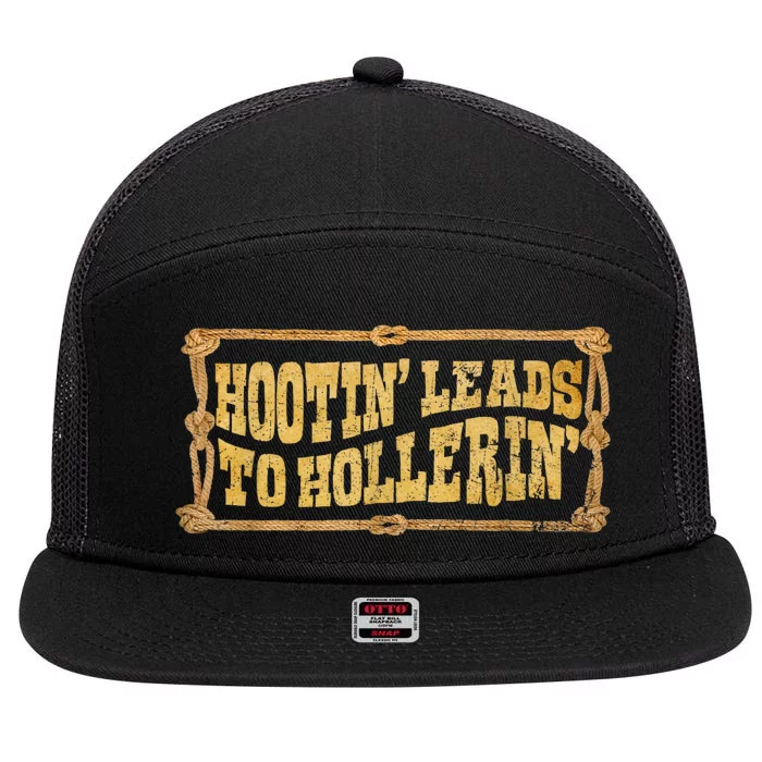 Hootin Leads To Hollerin Groovy 7 Panel Mesh Trucker Snapback Hat