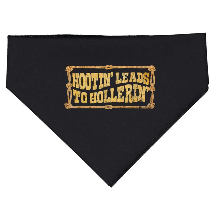 Hootin Leads To Hollerin Groovy USA-Made Doggie Bandana