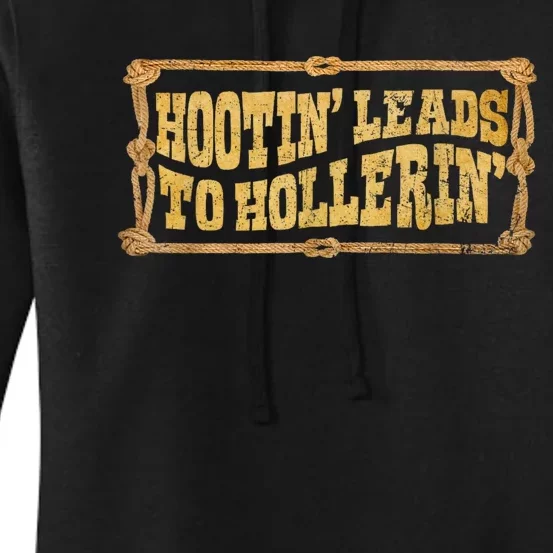 Hootin Leads To Hollerin Groovy Women's Pullover Hoodie