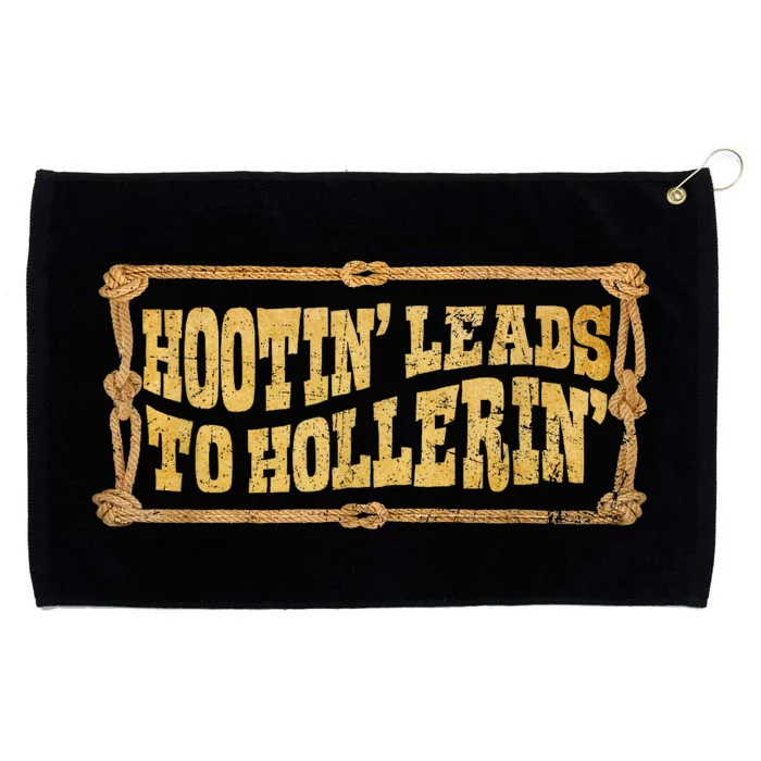 Hootin Leads To Hollerin Groovy Grommeted Golf Towel