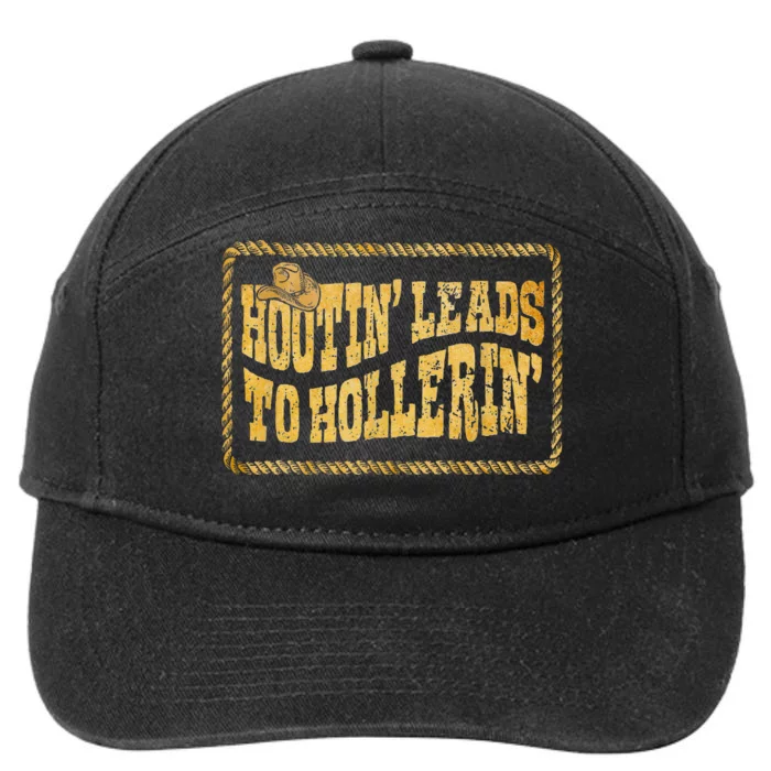 Hootin Leads To Hollerin Cowboy Groovy 7-Panel Snapback Hat