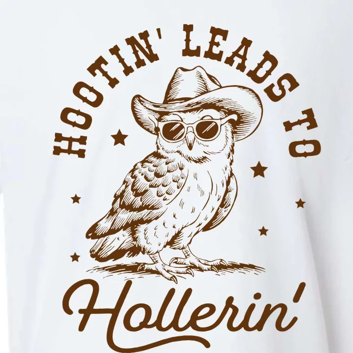 Hootin Leads To Hollerin Owl Cowboy Sueded Cloud Jersey T-Shirt