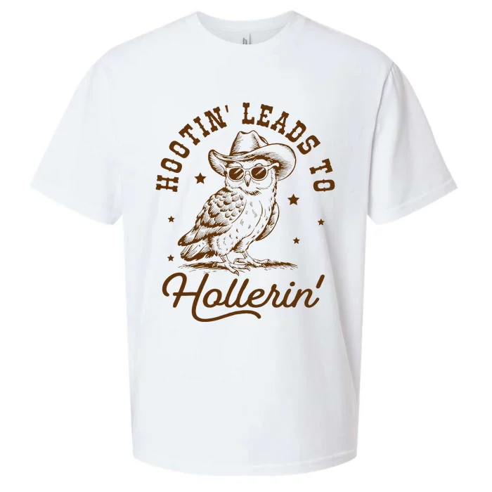 Hootin Leads To Hollerin Owl Cowboy Sueded Cloud Jersey T-Shirt