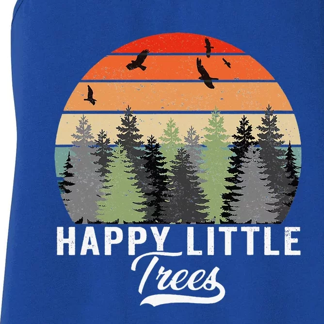 Happy Little Tree Bob Style Forests Women's Racerback Tank