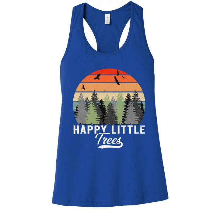 Happy Little Tree Bob Style Forests Women's Racerback Tank