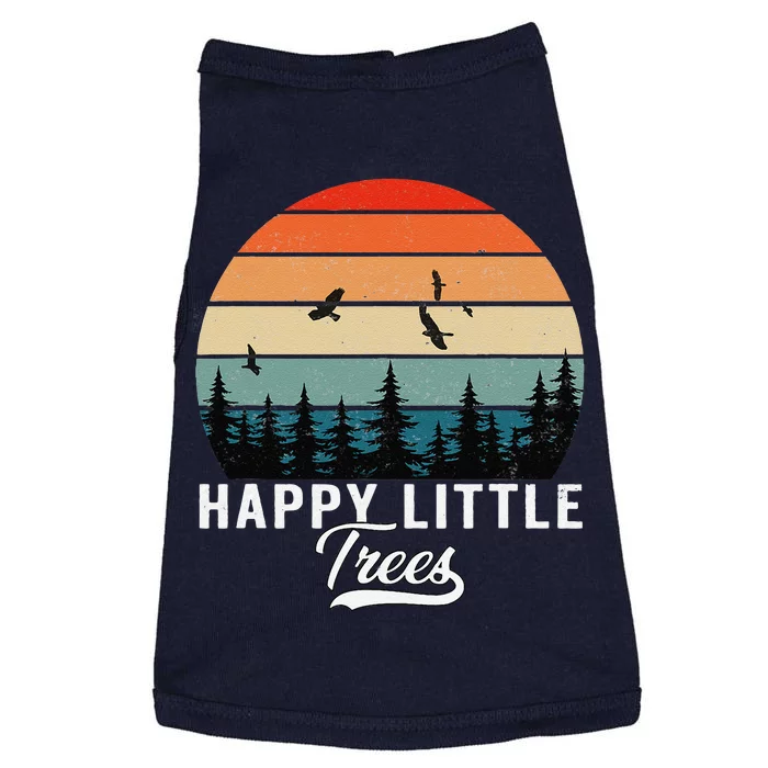 Happy Little Tree Bob Style Vintage Forests Earth Day Doggie Tank