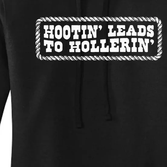 Hootin Leads To Hollerin Groovy Women's Pullover Hoodie