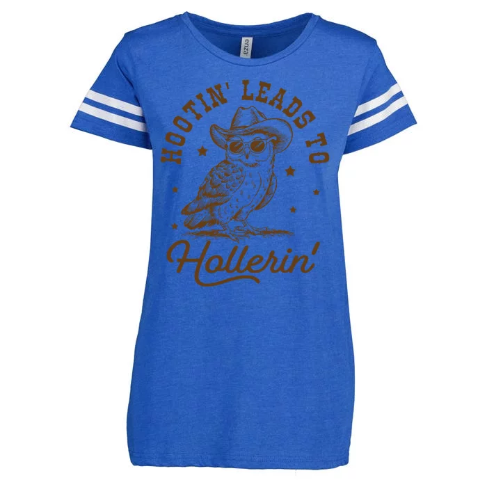 Hootin Leads To Hollerin Enza Ladies Jersey Football T-Shirt