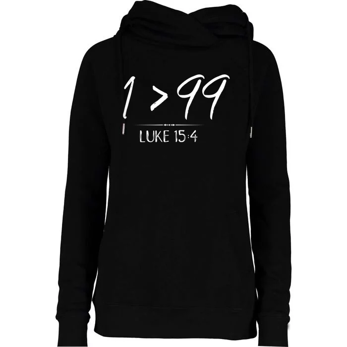 He Left The 99 To Rescue Me Christian Luke Sheep Gift Womens Funnel Neck Pullover Hood