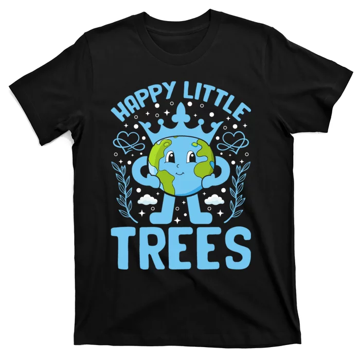 Happy Little Trees Earth Day Celebration T-Shirt