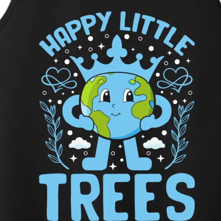 Happy Little Trees Earth Day Celebration Performance Tank