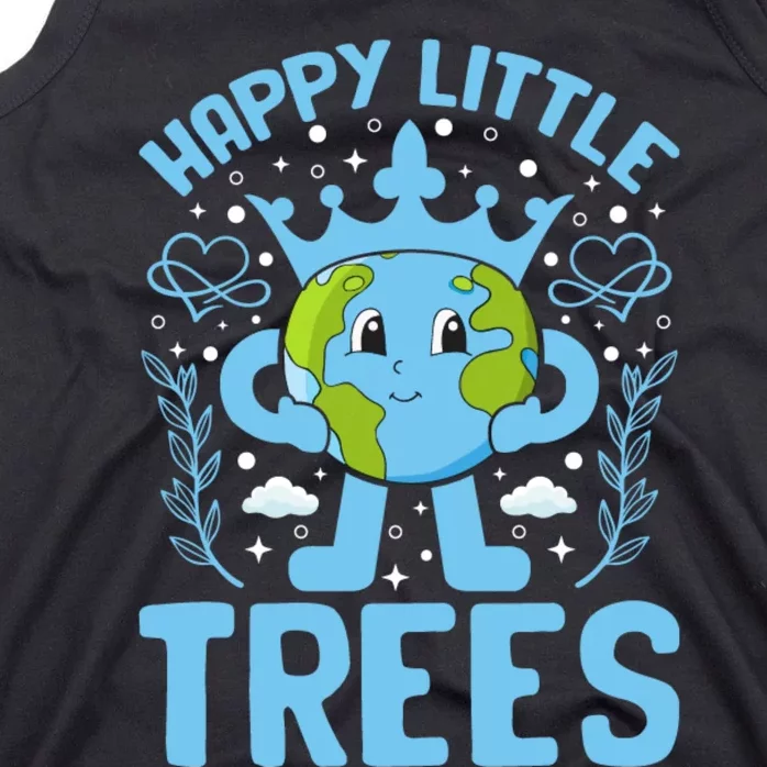 Happy Little Trees Earth Day Celebration Tank Top