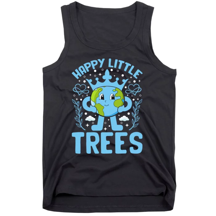 Happy Little Trees Earth Day Celebration Tank Top