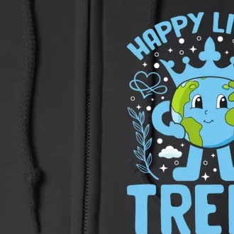 Happy Little Trees Earth Day Celebration Full Zip Hoodie