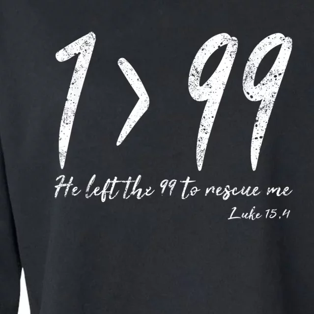 He Left The 99 To Rescue Me Luke Christian Grace Gift Cropped Pullover Crew