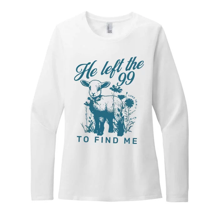 He Left The 99 Bible Verse Womens CVC Long Sleeve Shirt