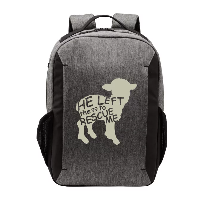 He Left The 99 To Rescue Me Religious Christian Vector Backpack