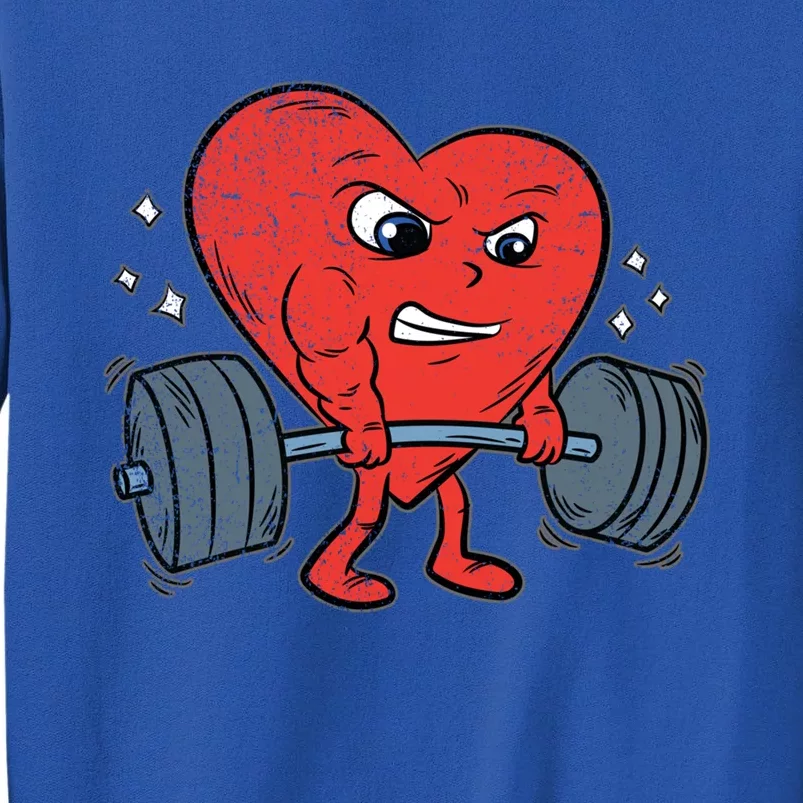 Heart Lifting Workout Valentines Day Cool Gym Bodybuilding Cute Gift Tall Sweatshirt