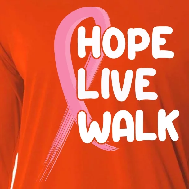 Hope Live Walk Breast Cancer Awareness Cooling Performance Long Sleeve Crew