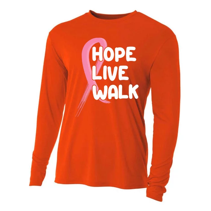 Hope Live Walk Breast Cancer Awareness Cooling Performance Long Sleeve Crew