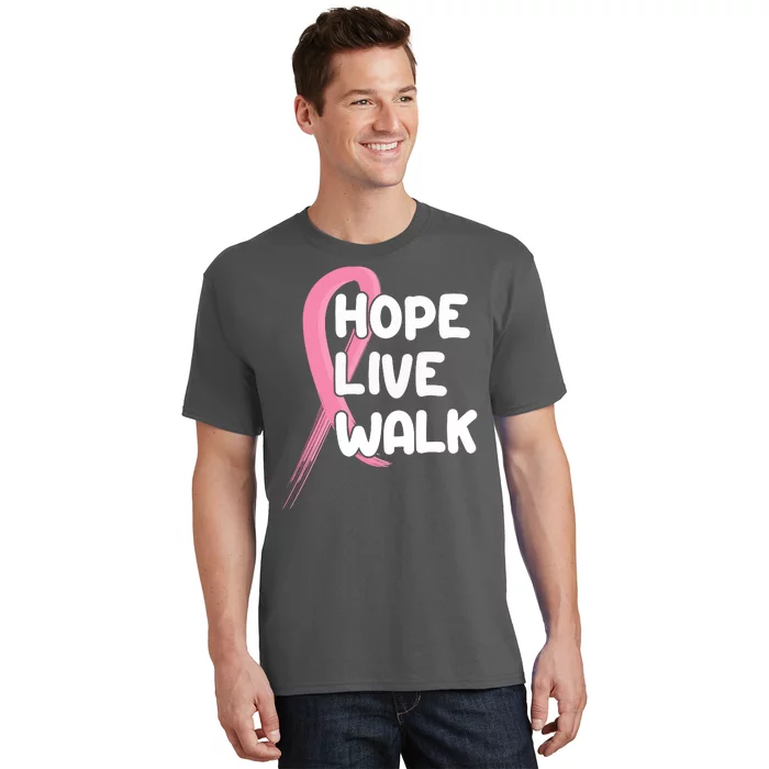 Hope Live Walk Breast Cancer Awareness T-Shirt