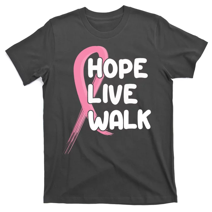 Hope Live Walk Breast Cancer Awareness T-Shirt