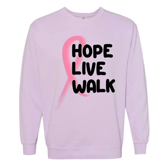 Hope Live Walk Breast Cancer Awareness Garment-Dyed Sweatshirt