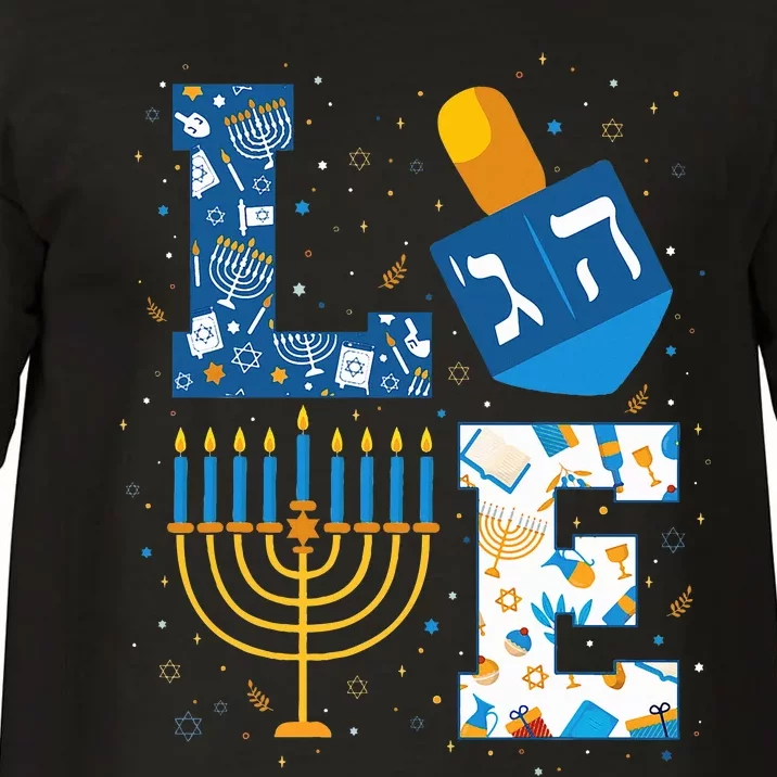 Hanukkah love with menorah for jewish christmas holiday Comfort Colors T-Shirt