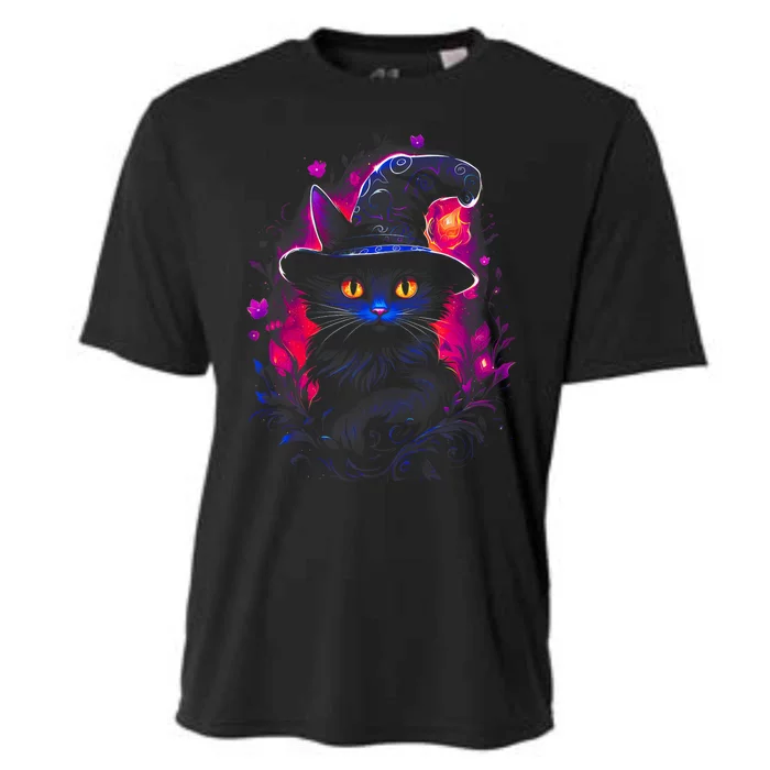 Halloween Little Witch Cat Cooling Performance Crew T-Shirt