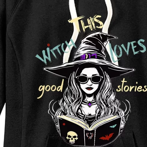 Halloween Library Witch Book Lover Librarian Reading Teacher Women's Fleece Hoodie